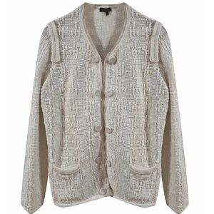 Escada Elegant Cream Textured Women's Sweater